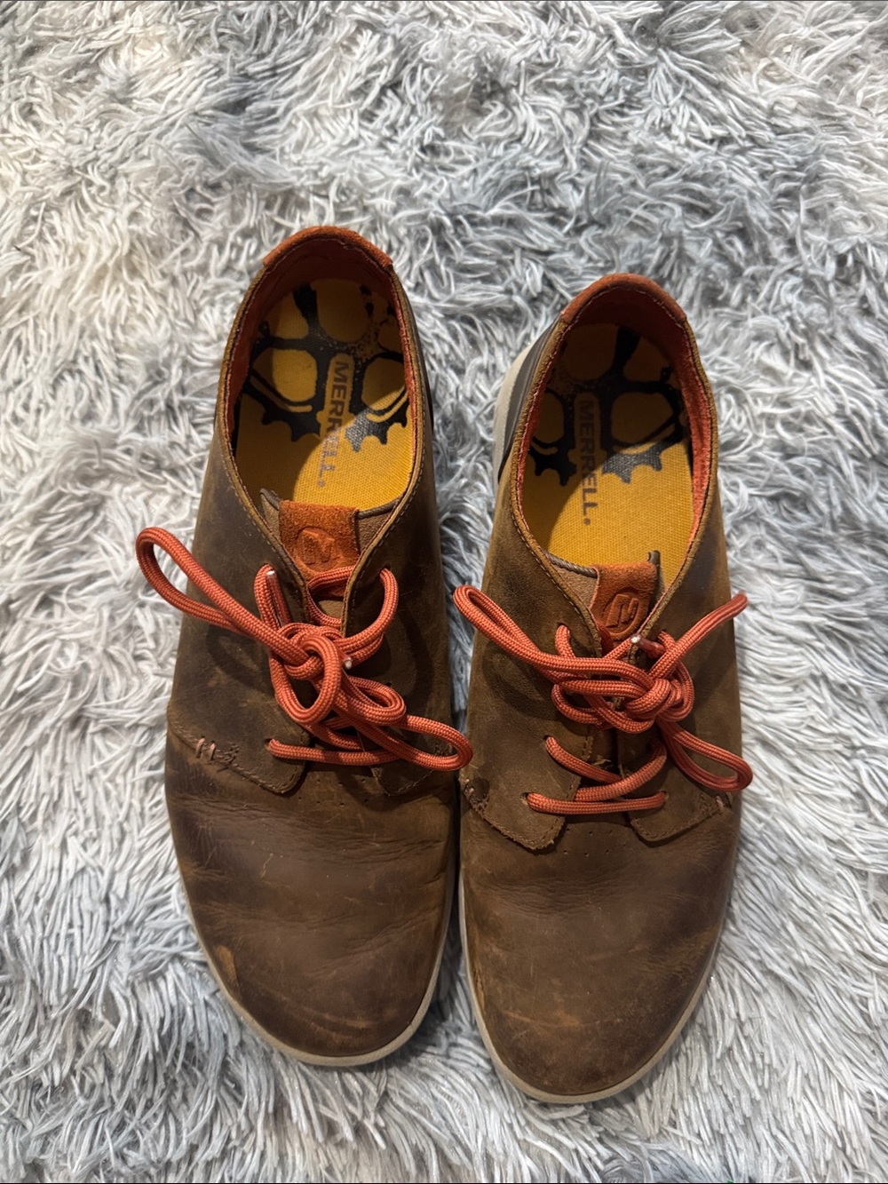 Merrell Brown Leather Chukka Boots with Rust Laces